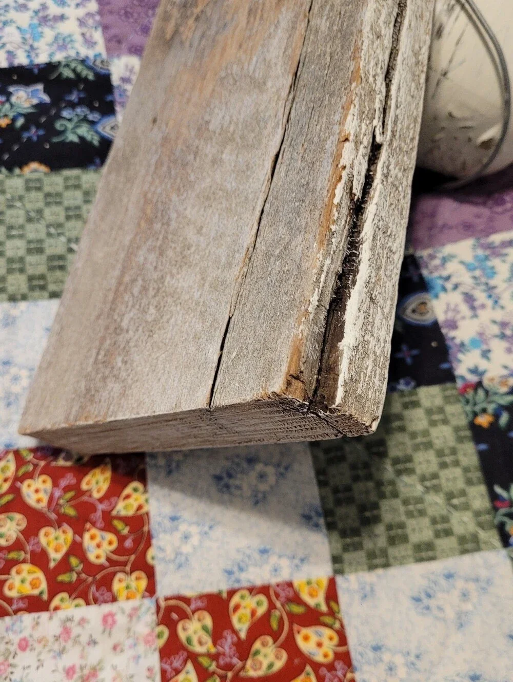 Barnwood With Railroad Spike Candle Lantern